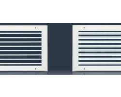 Kratka aluminiowa ze stałymi kierownicami KSH-90-al, KSH-45-al